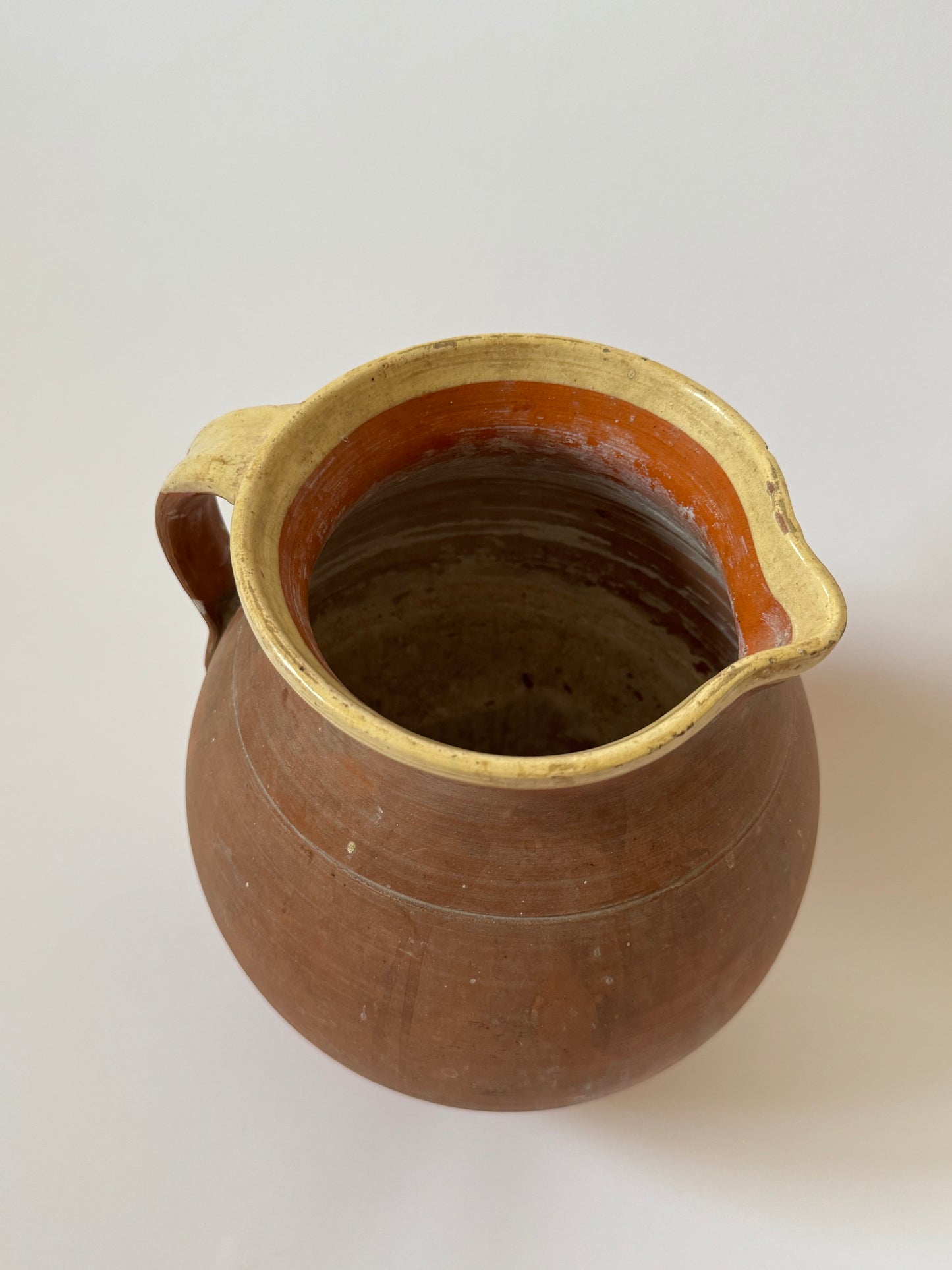 Large Aged Terracotta Jug