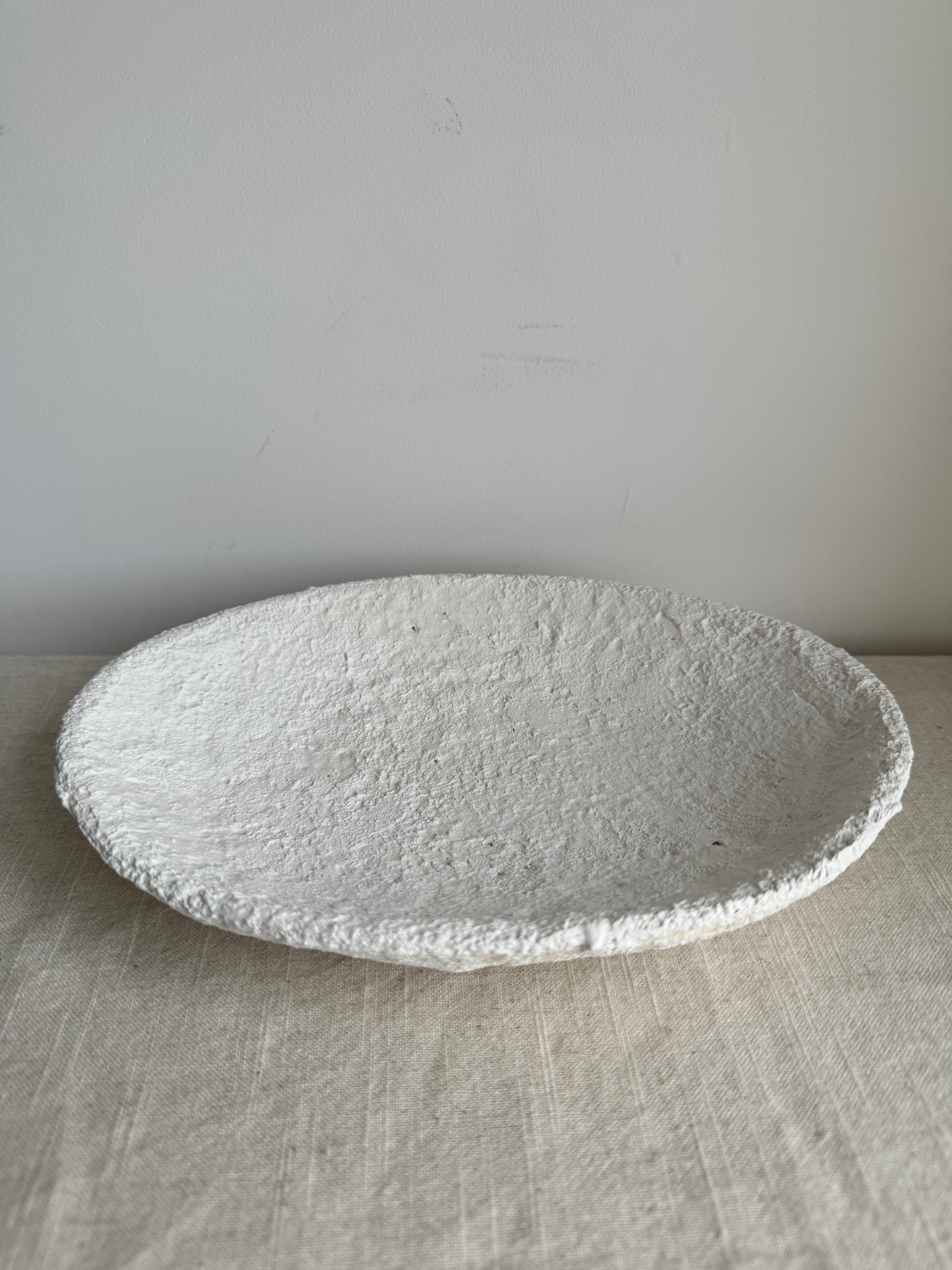 CLOUD  |  white papier mache low decorative bowl