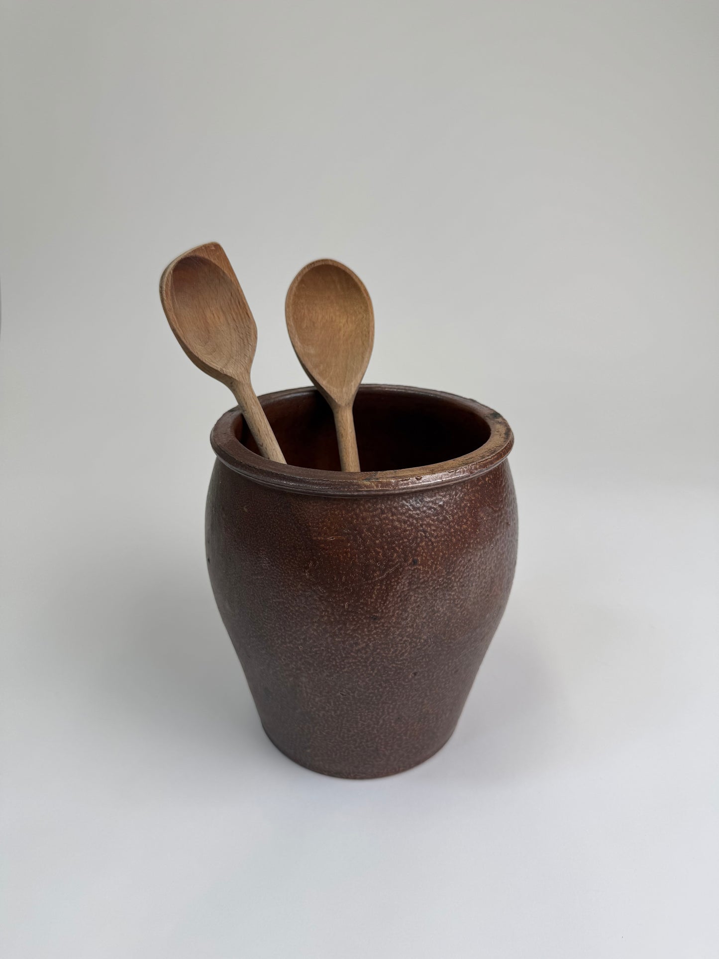 Vintage brown earthenware pot