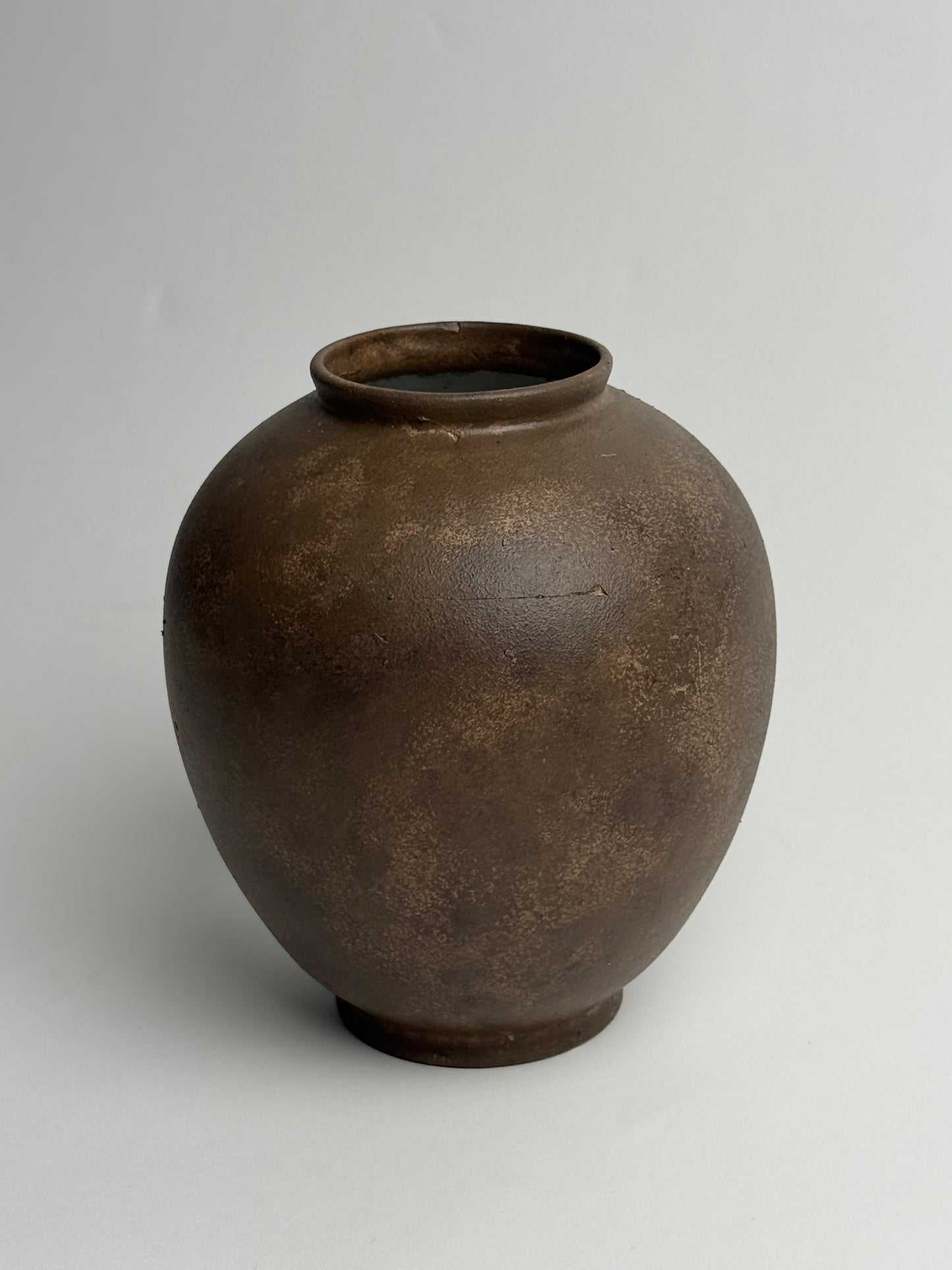 Up-Cycled | Deep Earthy Brown Rounded Vase