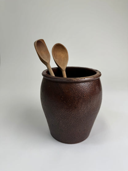Vintage brown earthenware pot