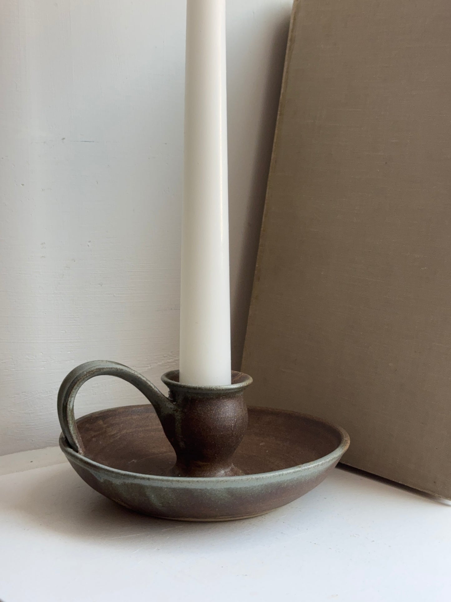 Two Toned Studio Pottery Candle Holder