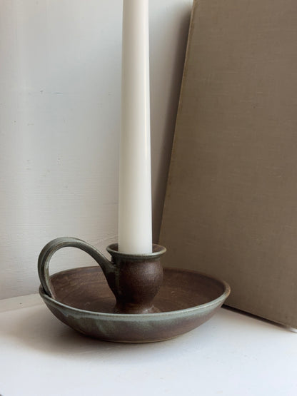 Two Toned Studio Pottery Candle Holder