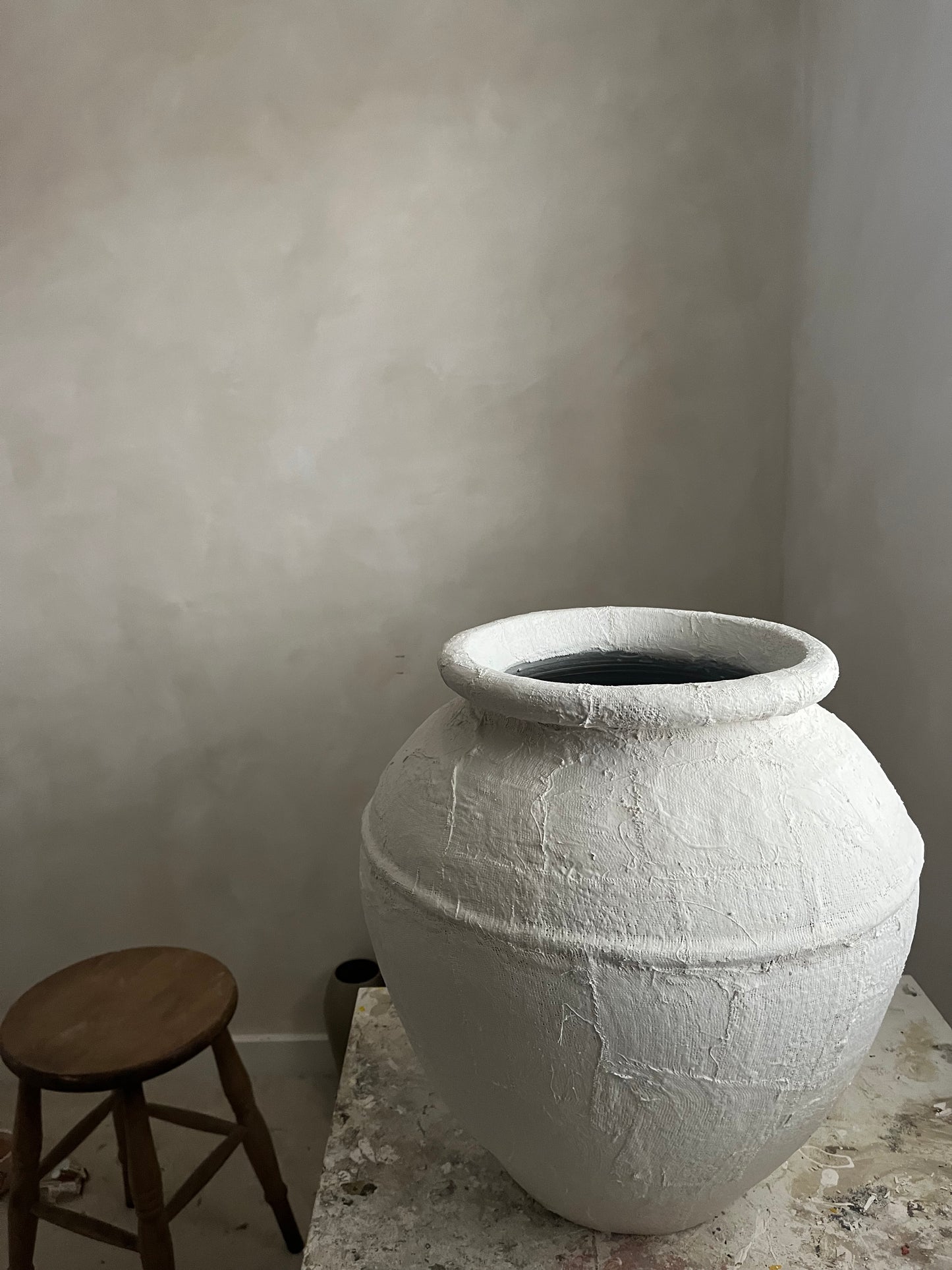 CLOUD  |  Large papier mache pot