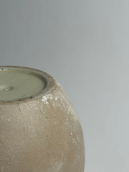 Up-Cycled | Large Rounded Beige Patina Vase