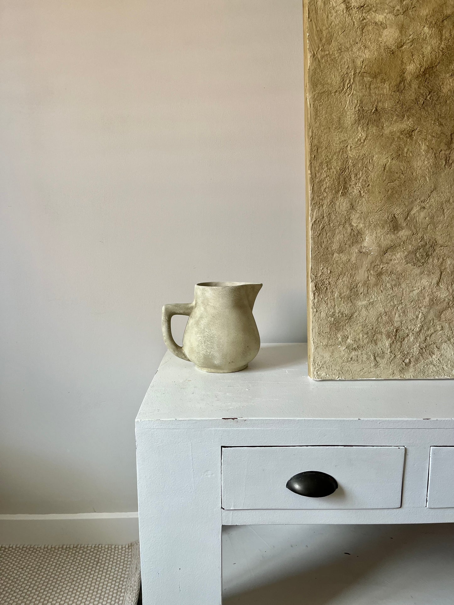 CLOUD  |  light beige stone effect angled decorative jug