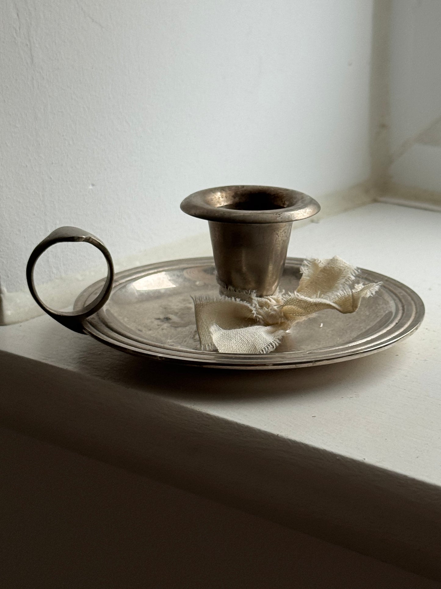 Vintage Silver Candle Holder