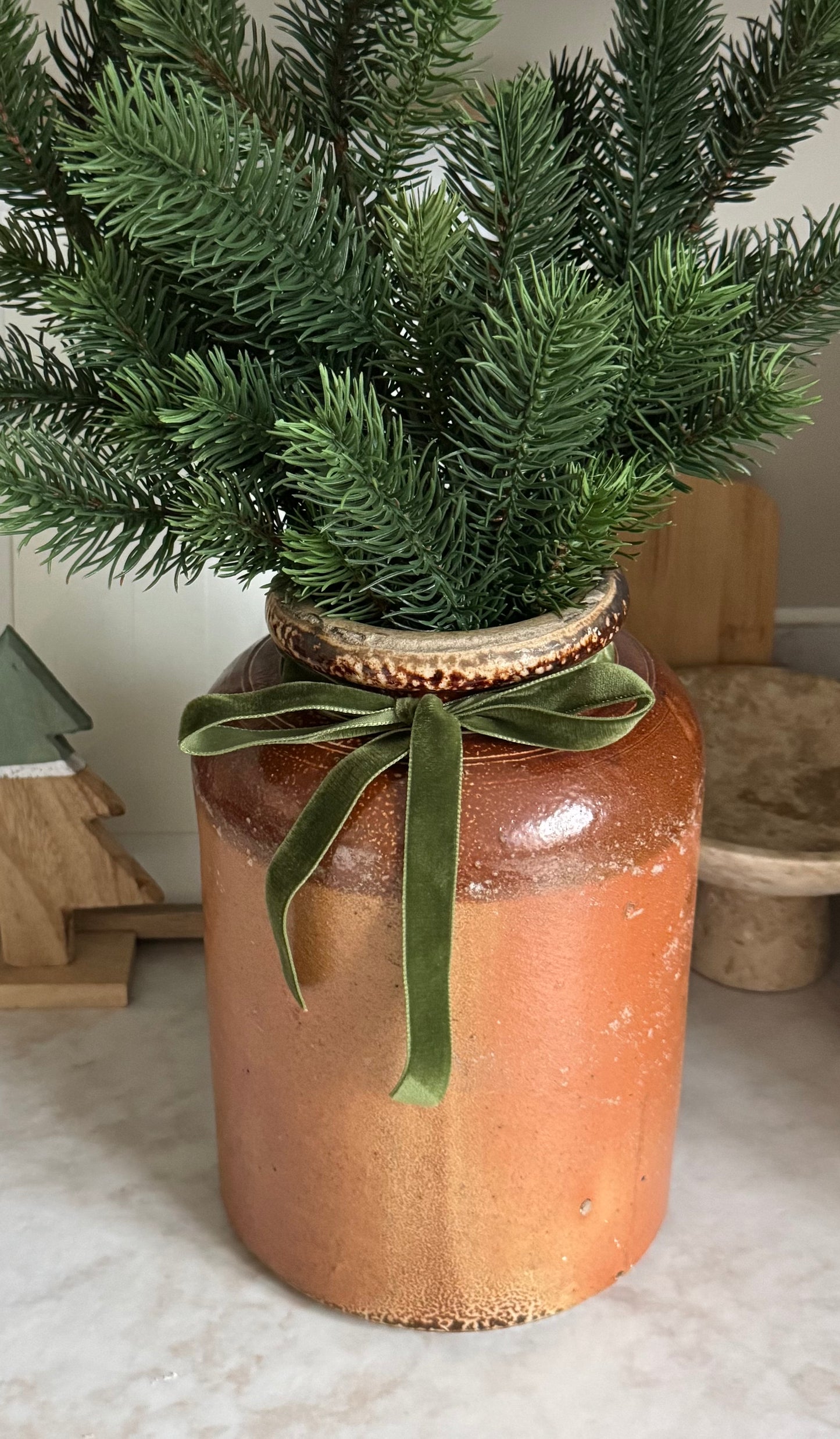 Large Vintage Stoneware Storage Jar