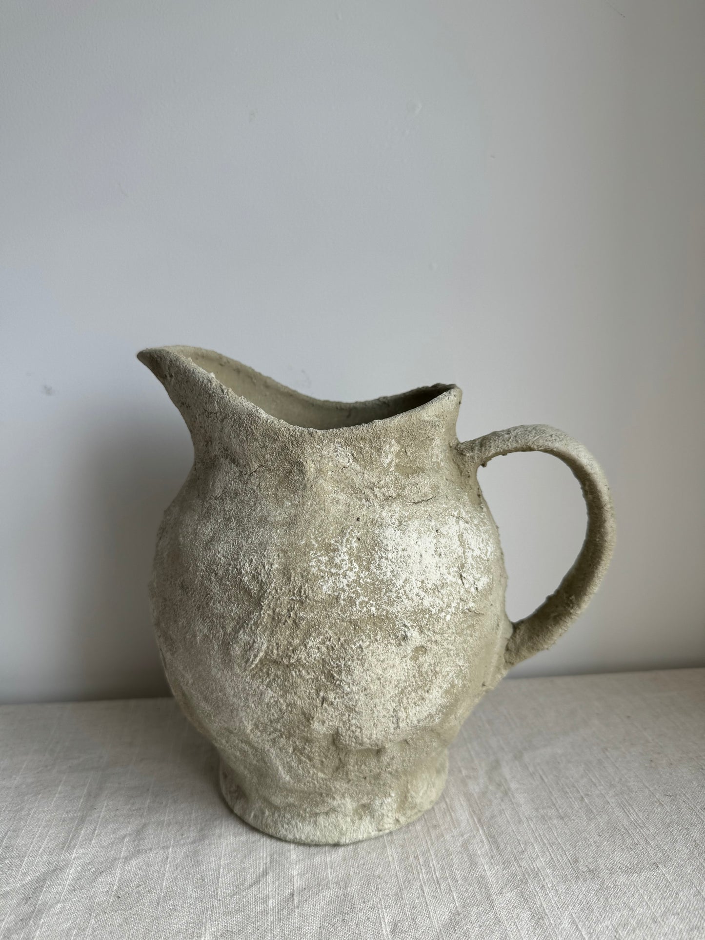 CLOUD  |   light beige stone effect textured jug style vase