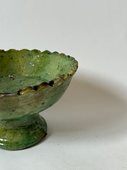 Green Moroccan Pedestal Bowl