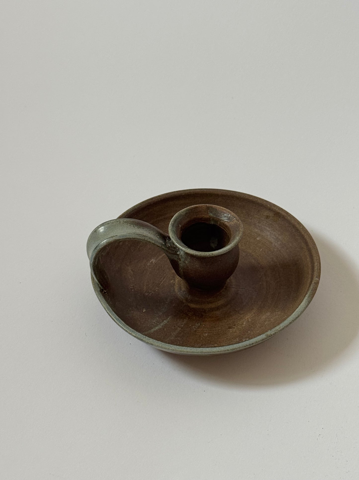 Two Toned Studio Pottery Candle Holder