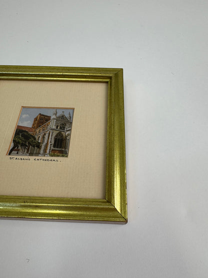 Small Vintage gold framed print