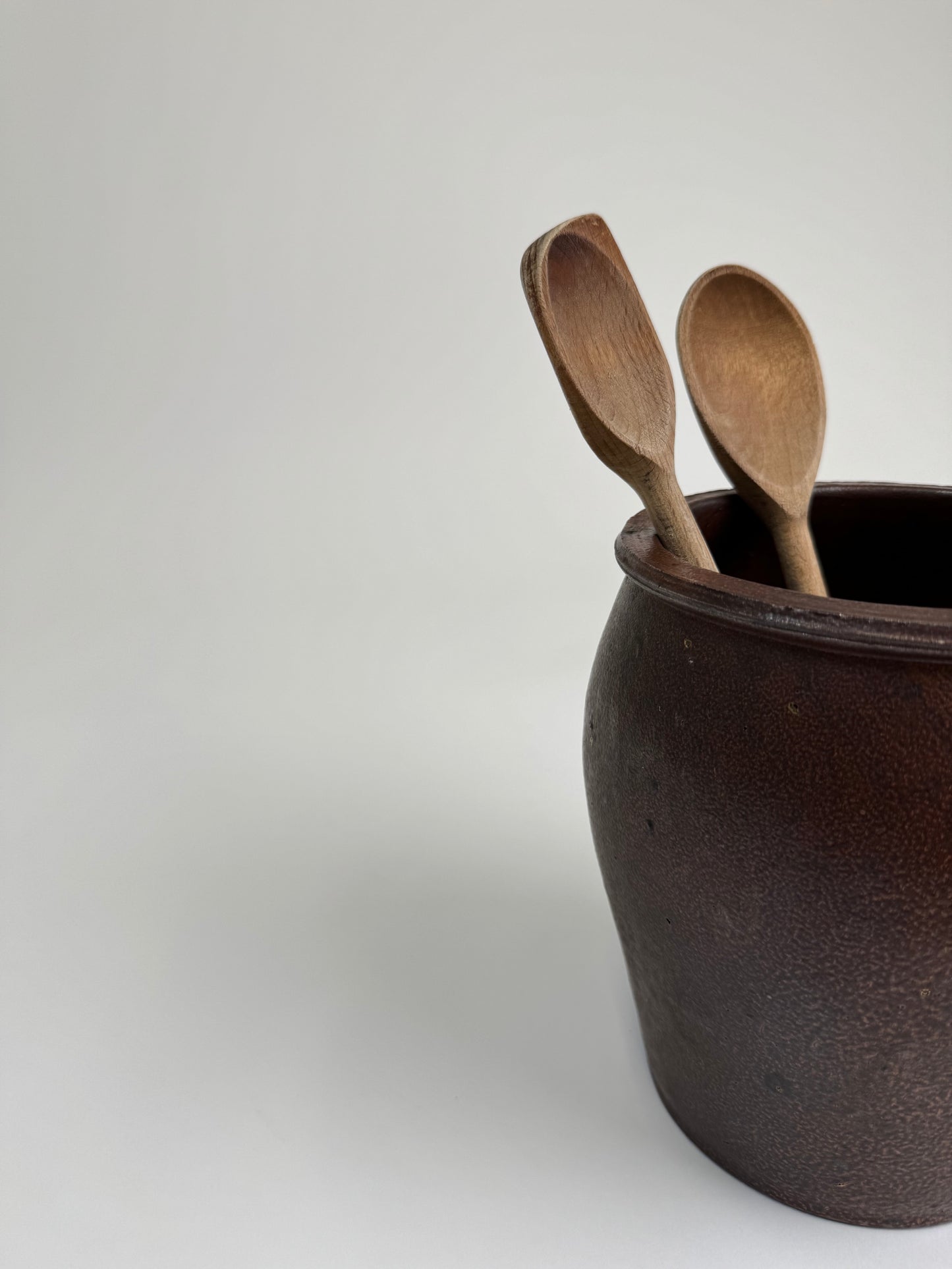Vintage brown earthenware pot