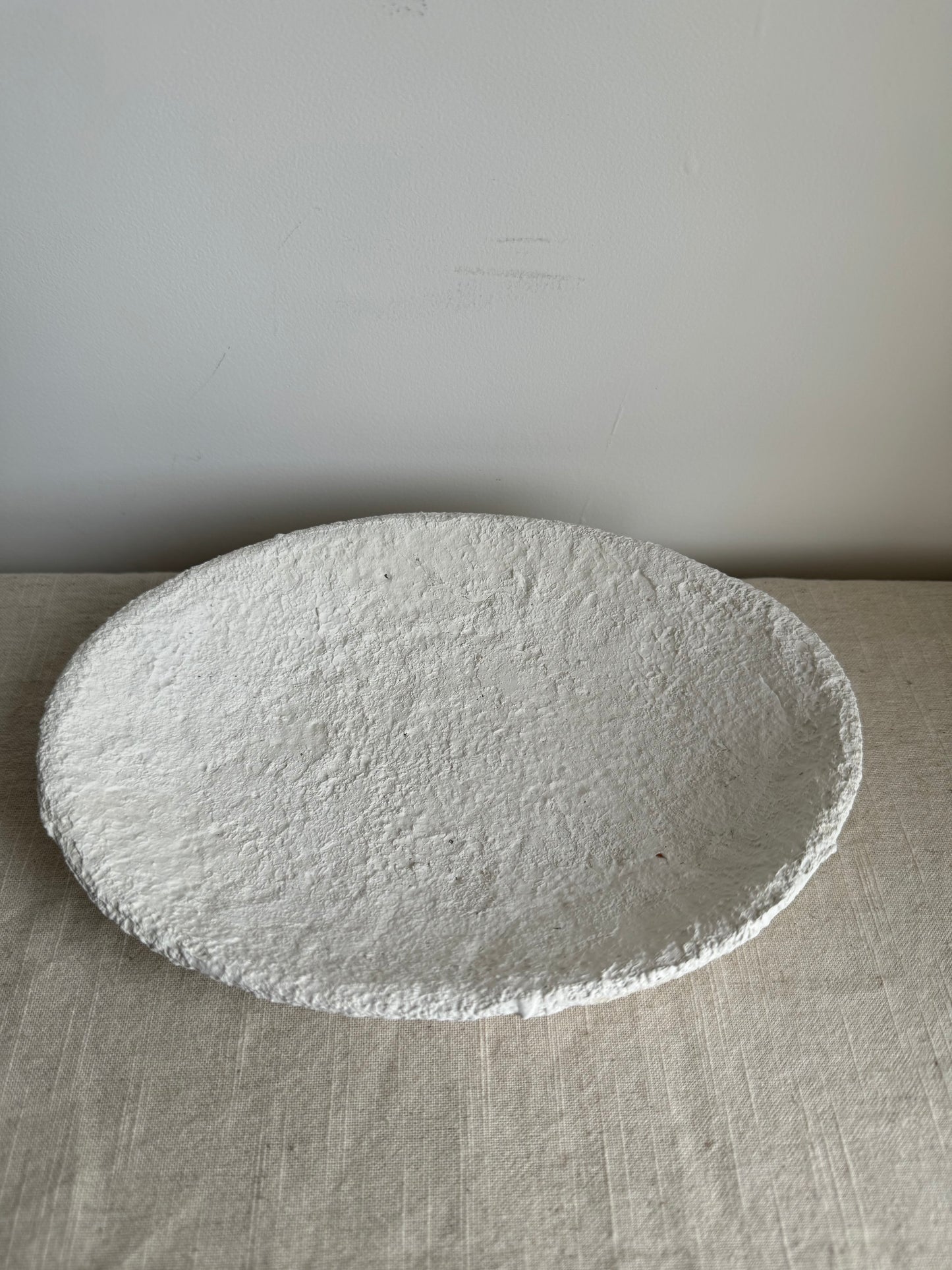 CLOUD  |  white papier mache low decorative bowl