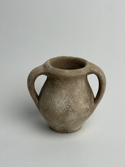 Up-Cycled | Beige Patina-Effect Double Handled Pot