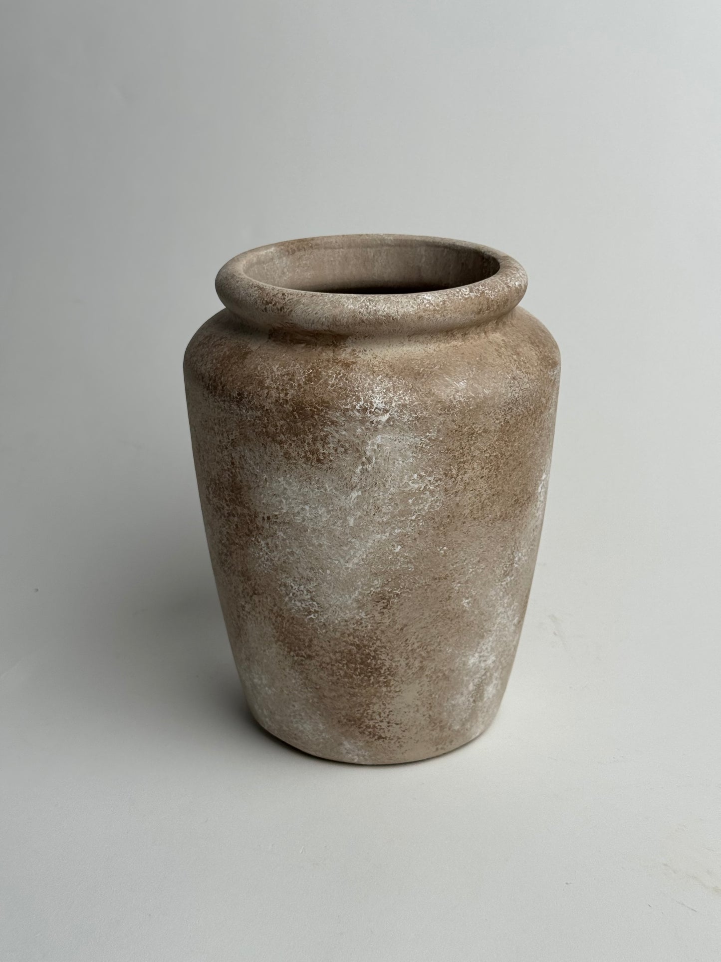 Up-Cycled | Warm Beige Stone-Effect Vase
