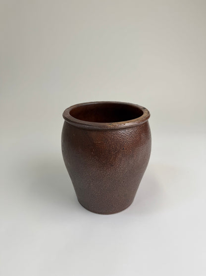 Vintage brown earthenware pot