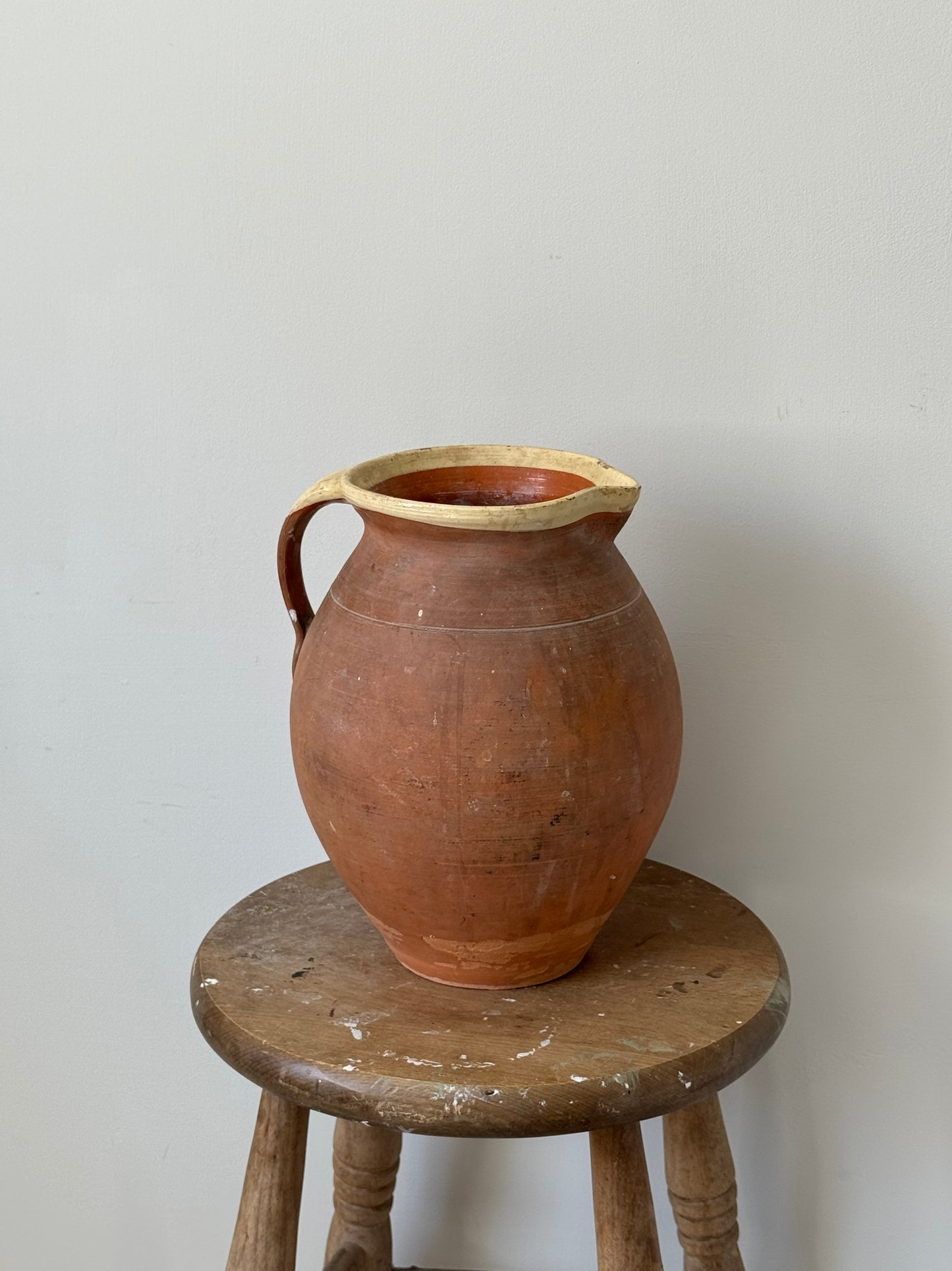 Large Aged Terracotta Jug