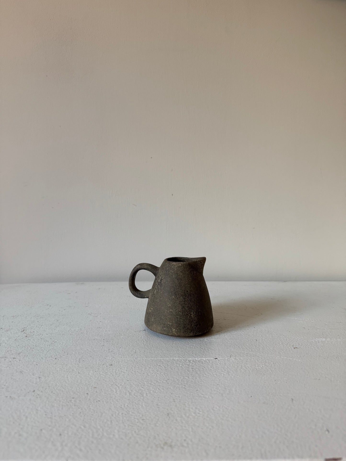 Up-cycled  | earthy brown small decorative jug