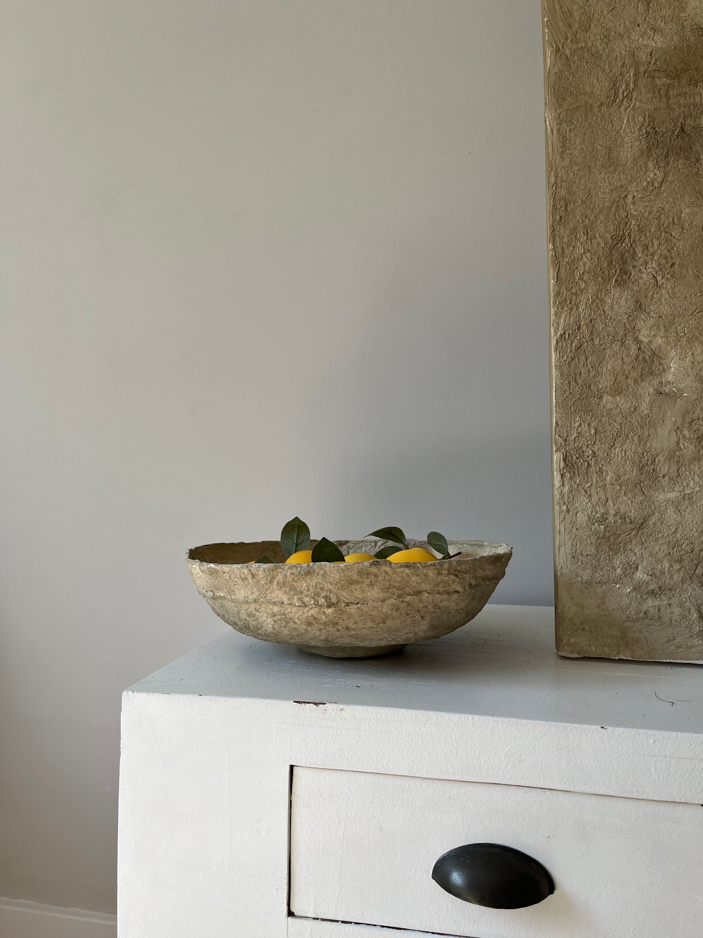 Handmade Papier-maché bowl  |  RUSTIC BEIGE