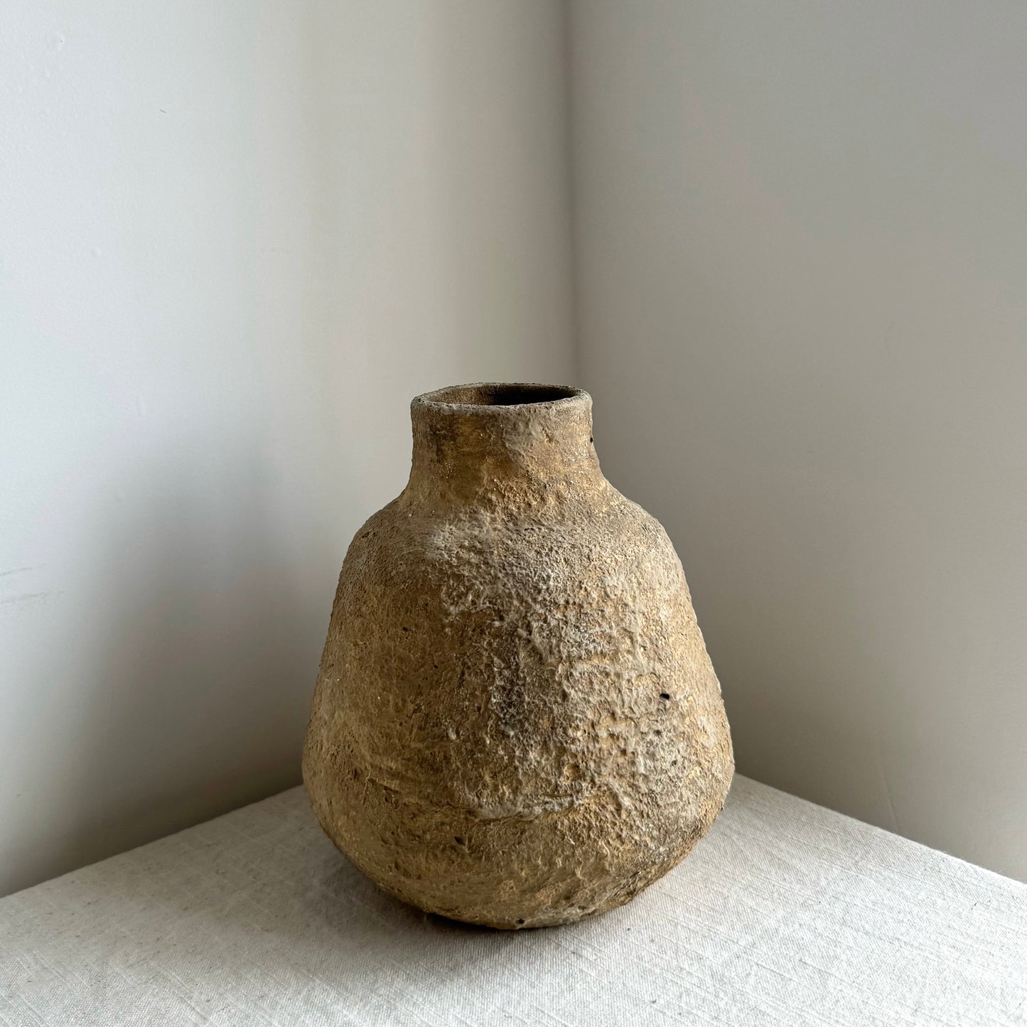 EARTH  | warm amber brown textured rustic irregular vase