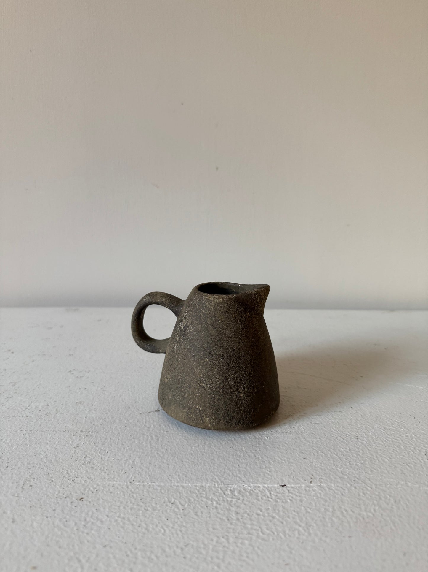 Up-cycled  | earthy brown small decorative jug