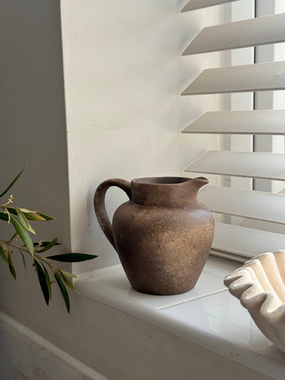 Up-cycled  | warm red brown small earthy decorative jug