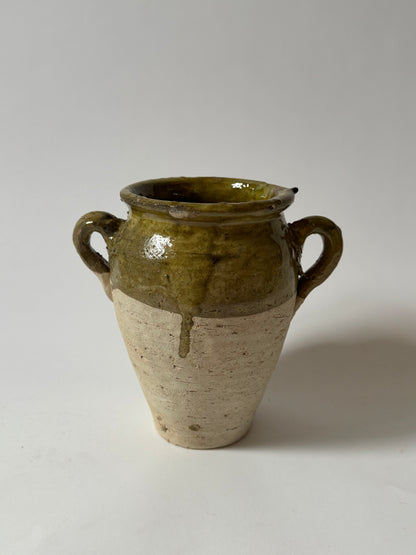 Olive Half Glaze Moroccan Vessel