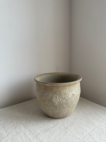 Up-cycled  |  small beige textured pot