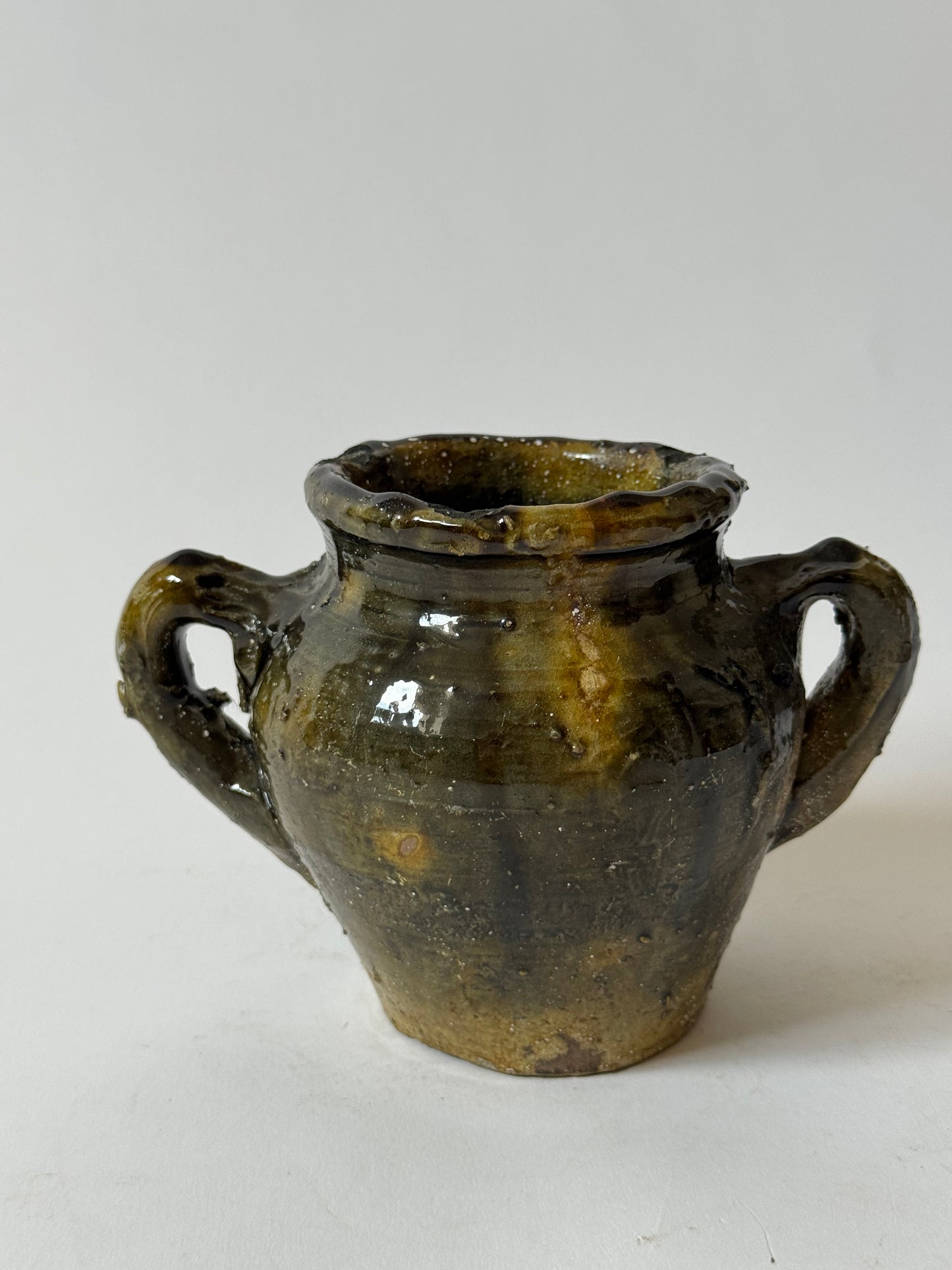 Deep Olive Twin Handle Moroccan Pot