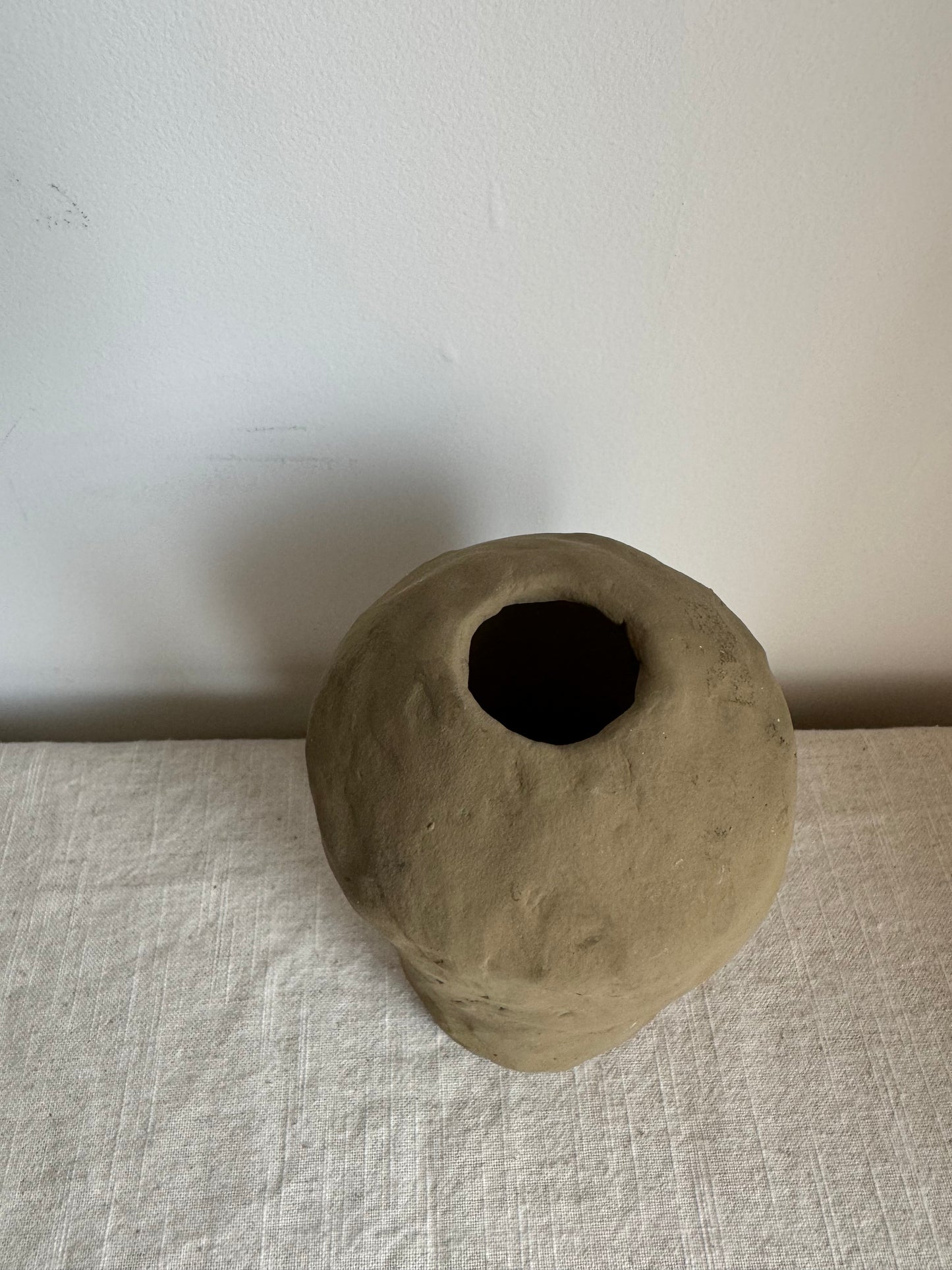 EARTH  |  warm brown irregular clay vase