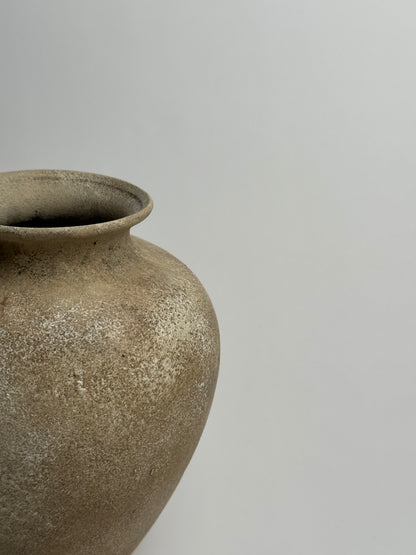 Up-Cycled | Beige Stone Effect Medium Tapered Vase
