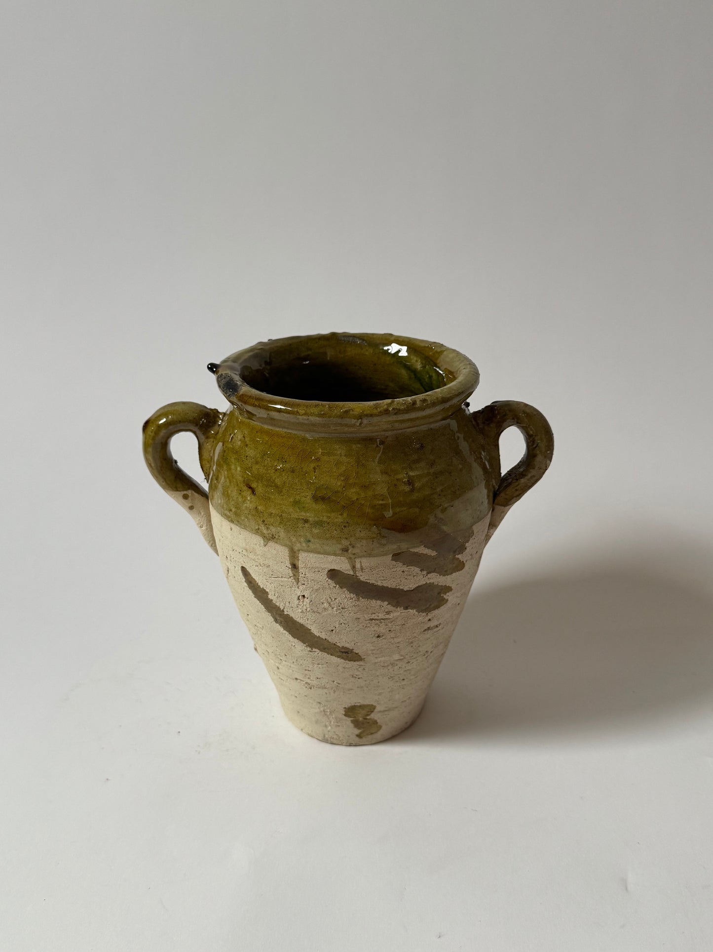 Olive Half Glaze Moroccan Vessel