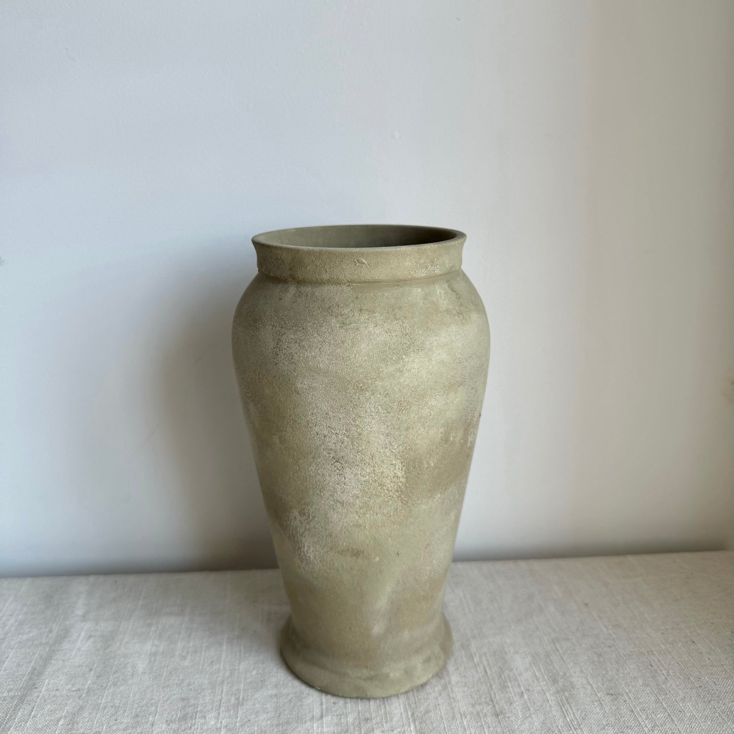 EARTH  |  Light brown beige stone effect vase