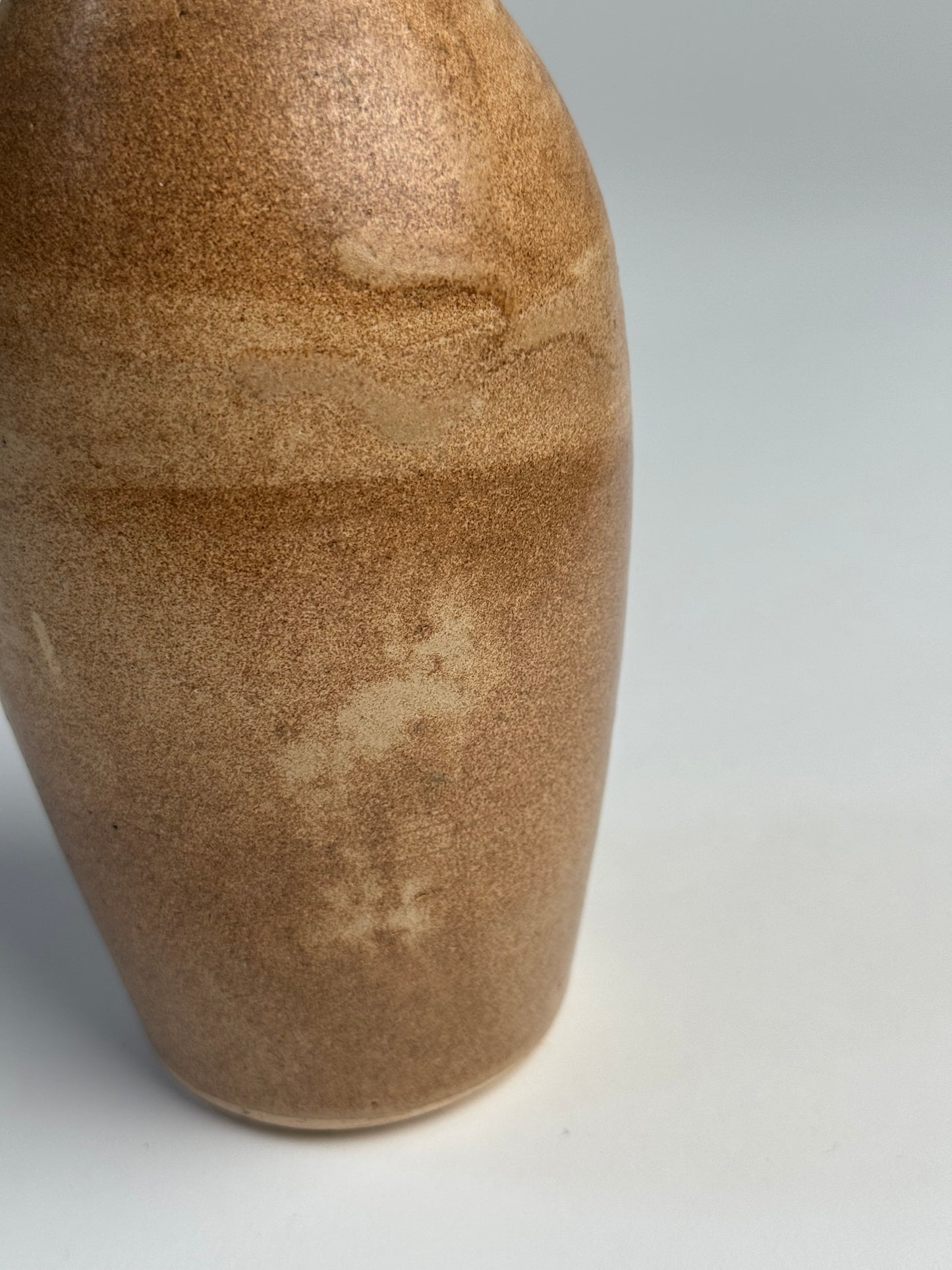 Light brown vintage glazed vase