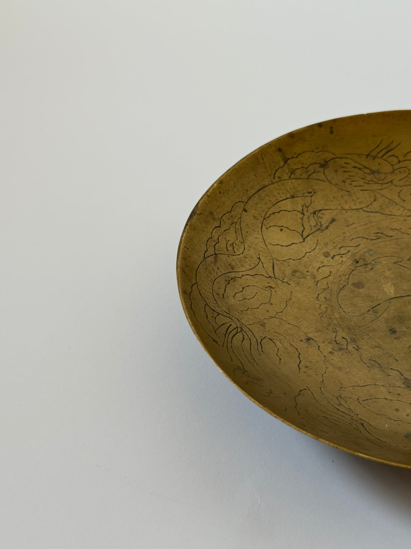 Low Pedestal Brass Dish