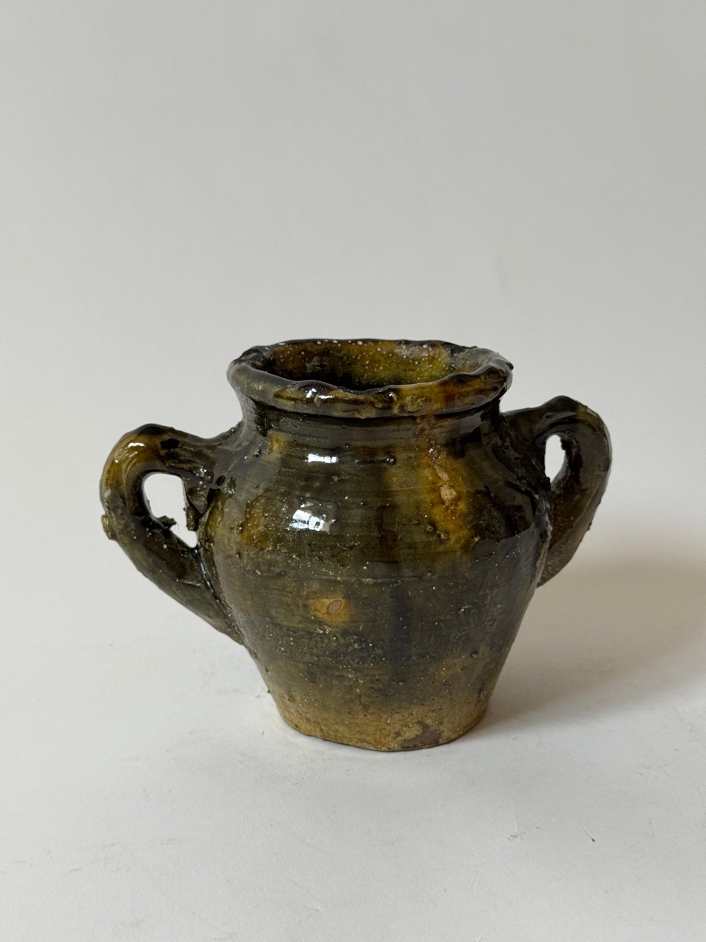 Deep Olive Twin Handle Moroccan Pot