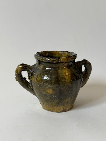 Deep Olive Twin Handle Moroccan Pot