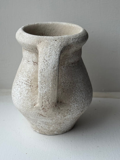 Up-Cycled | Small Off-White Double Handled Pot