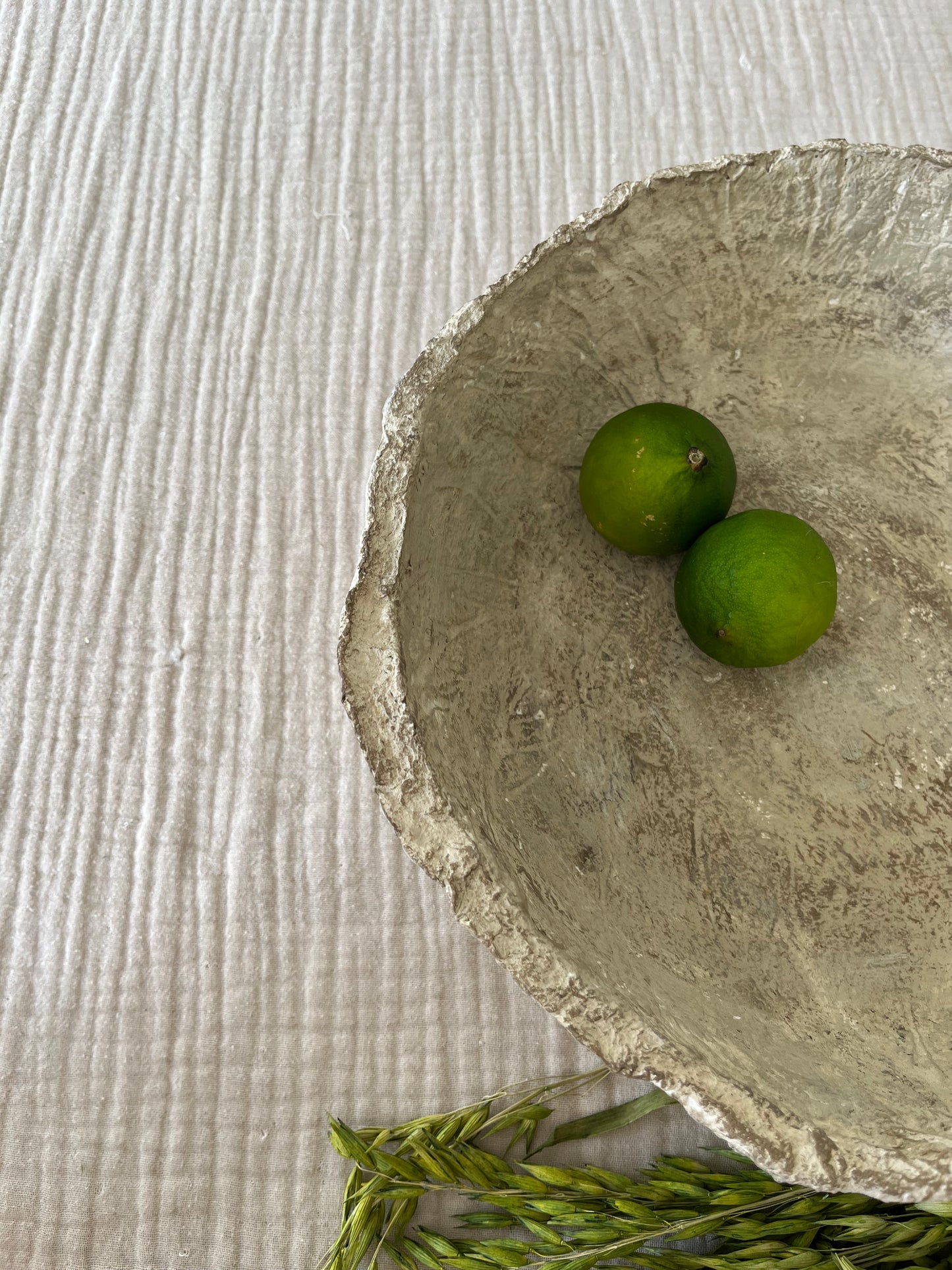 Handmade Papier-maché bowl  |  RUSTIC BEIGE