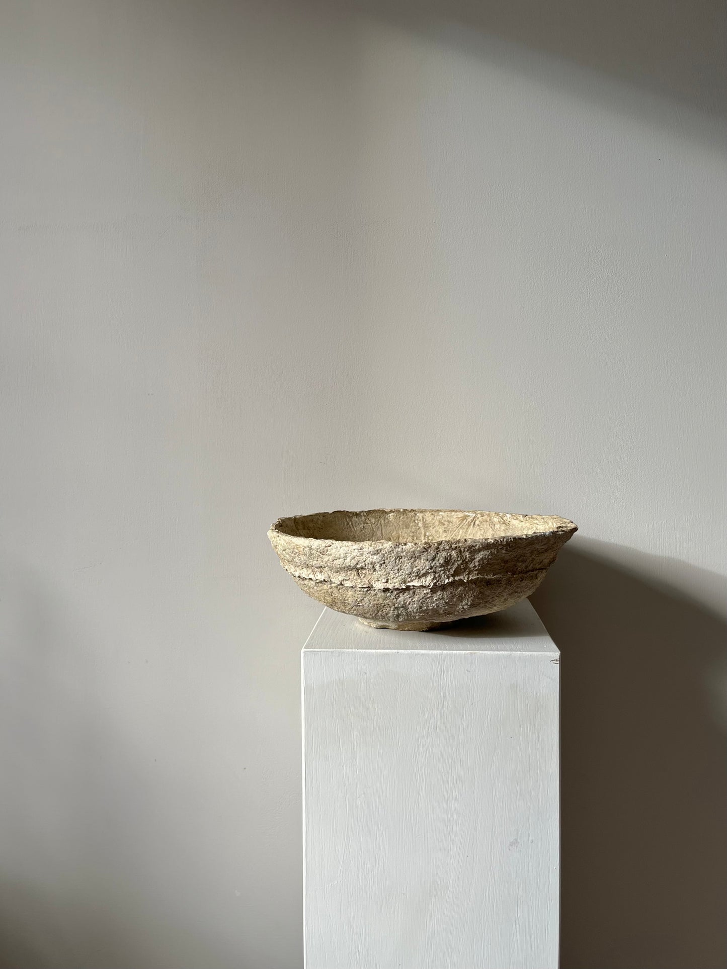 Handmade Papier-maché bowl  |  RUSTIC BEIGE