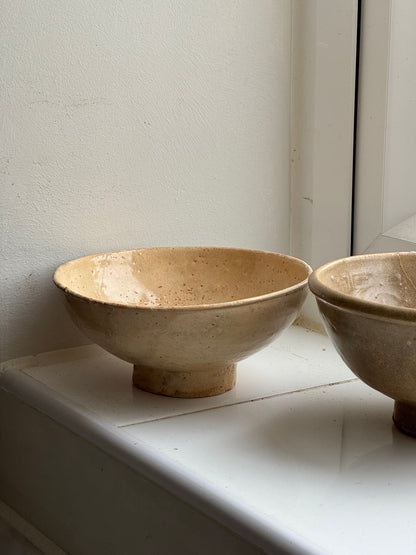 Apricot Beige Vintage Japanese Tea Bowl