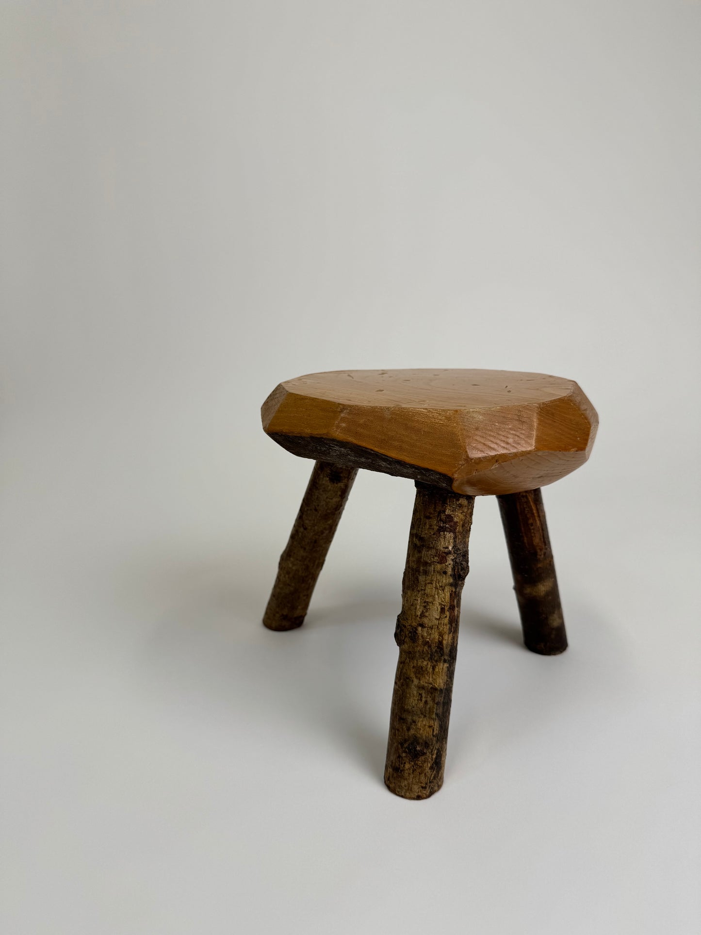 Small reclaimed wood decorative stool
