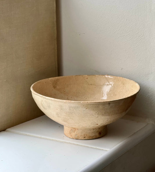 Apricot Beige Vintage Japanese Tea Bowl