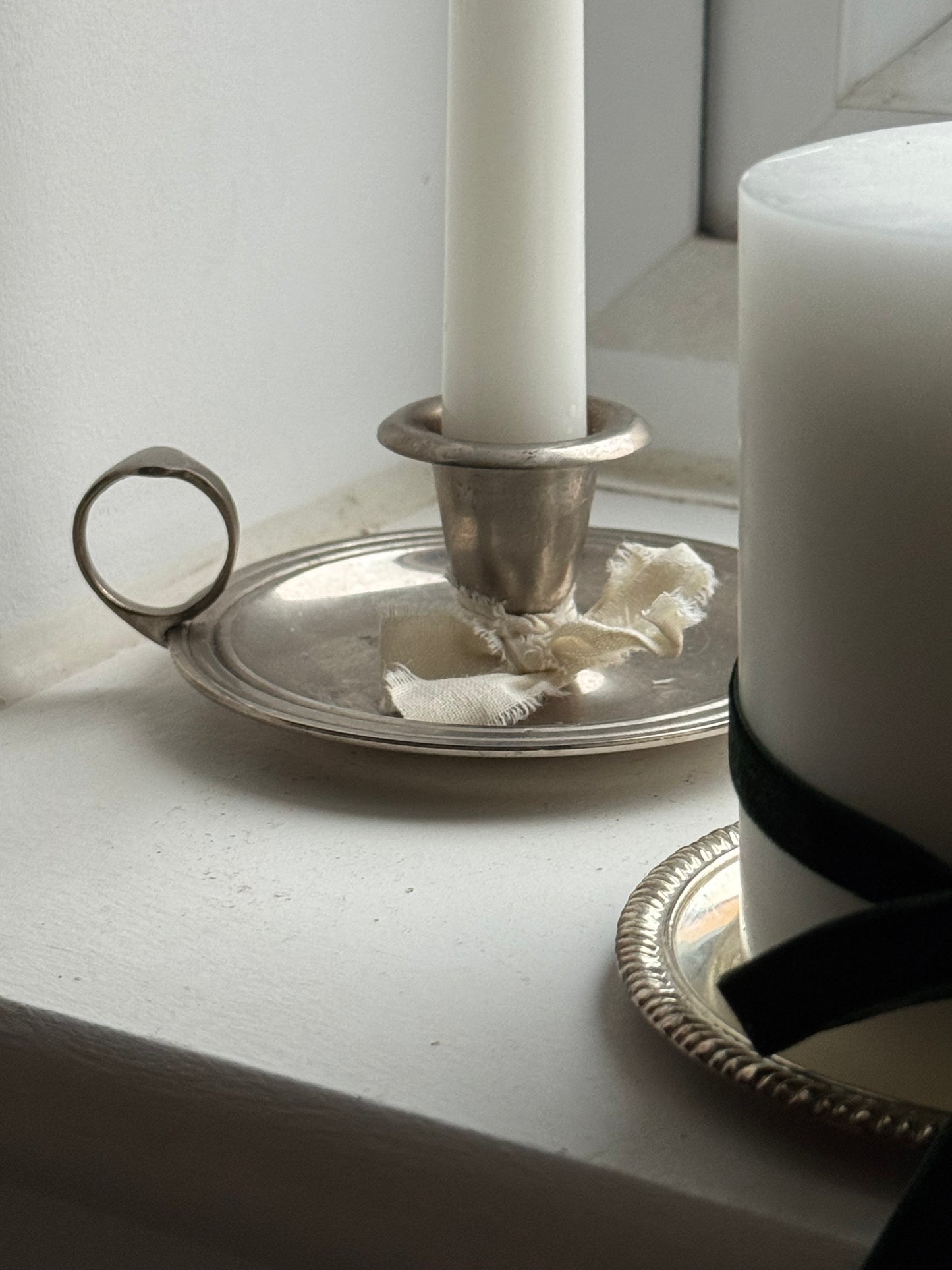 Vintage Silver Candle Holder