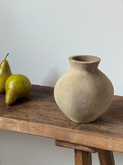 Up-cycled  |  warm brown rounded tapered vase