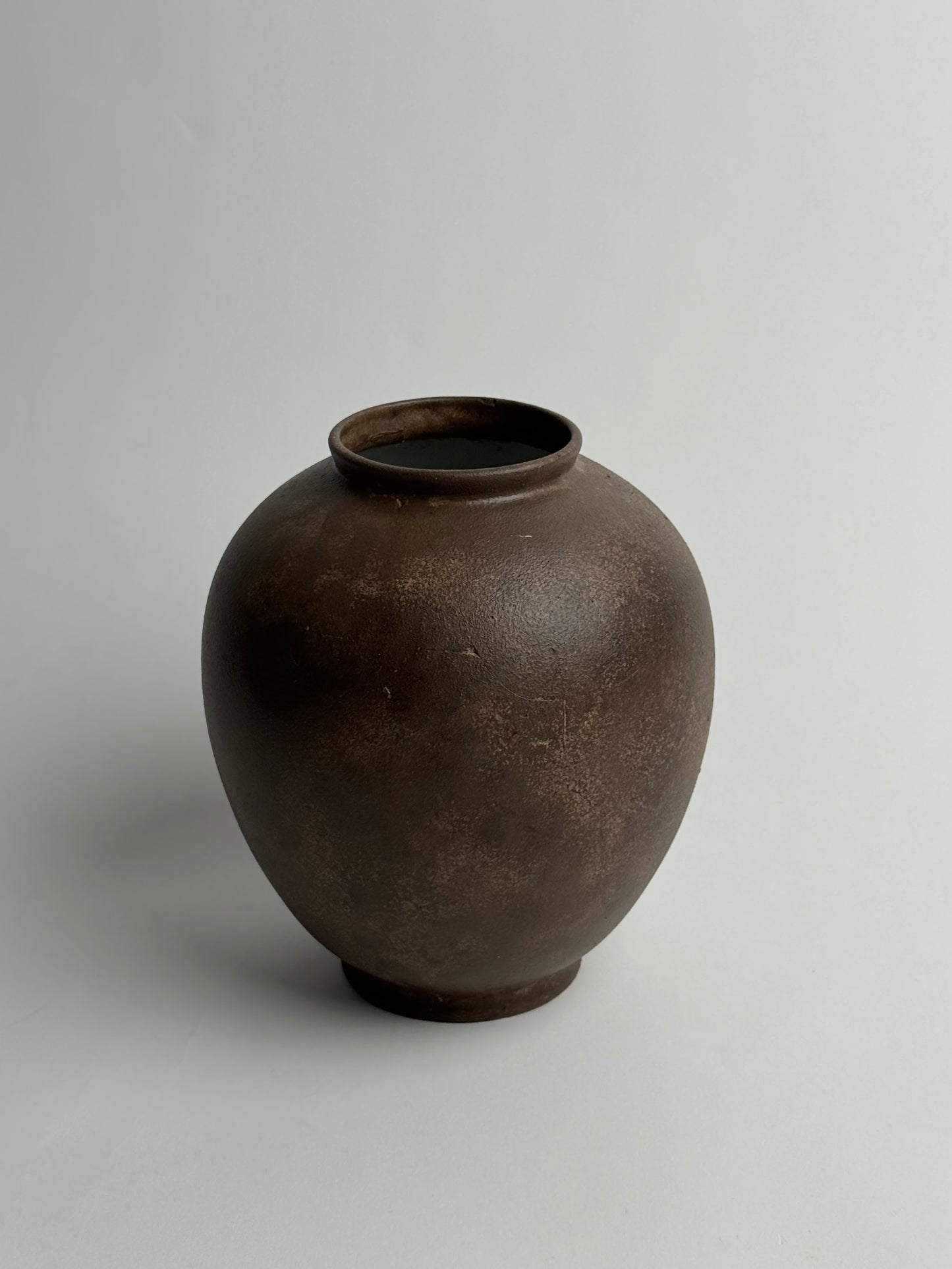 Up-Cycled | Deep Earthy Brown Rounded Vase