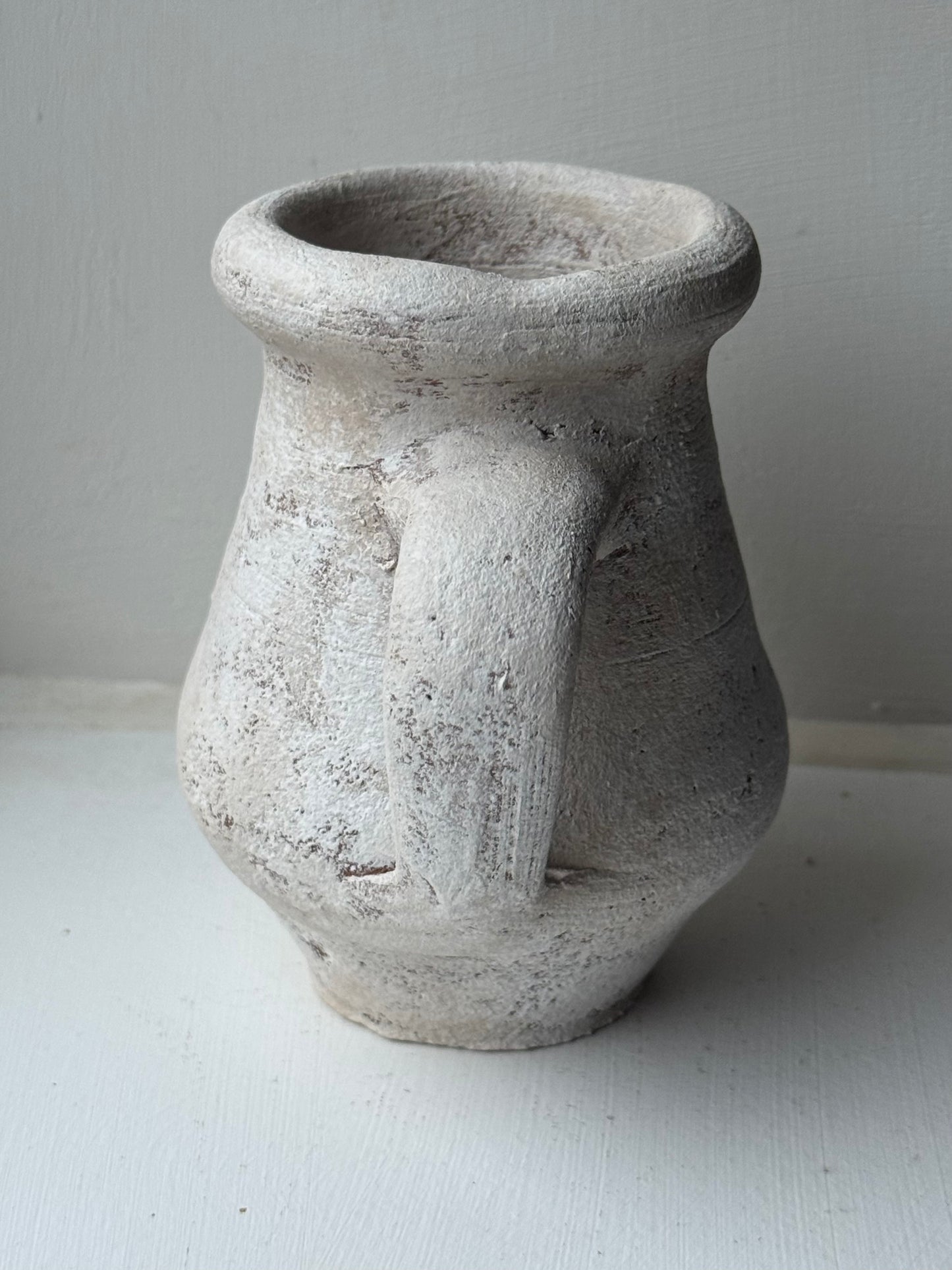 Up-Cycled | Small Twin Handle Off-White Pot