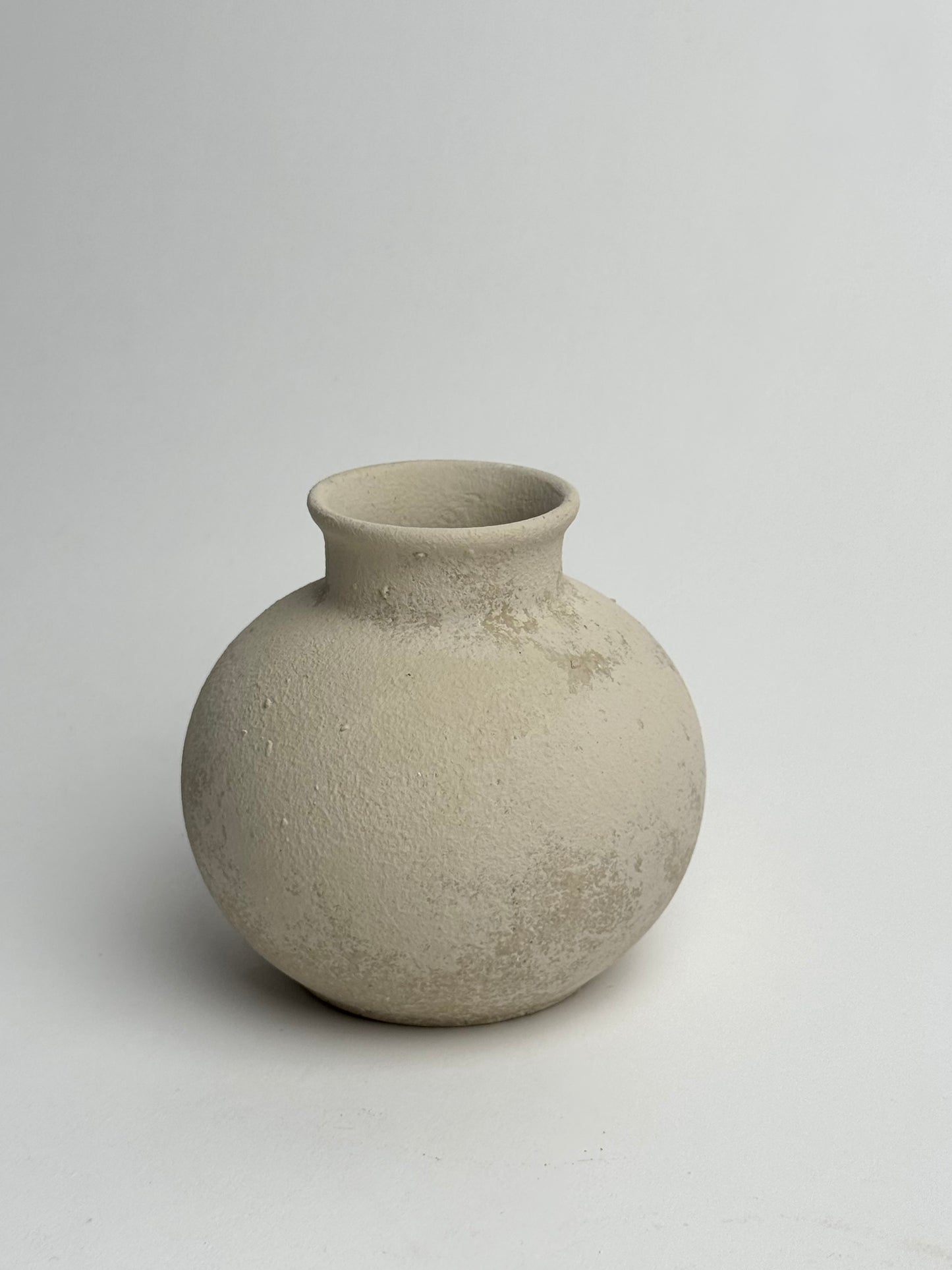 Up-Cycled | Soft Beige Small Rounded Pot