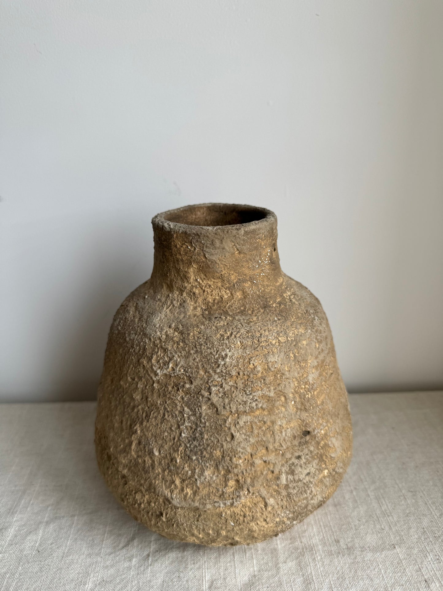 EARTH  | warm amber brown textured rustic irregular vase